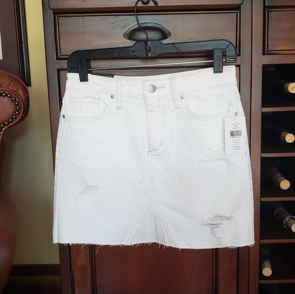 Joe's Jeans Distressed High Rise Skirt